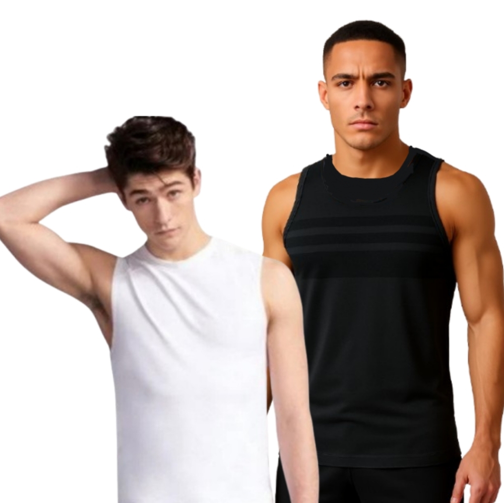 Merona Workout Tank Tops Black White Small Set Of 2